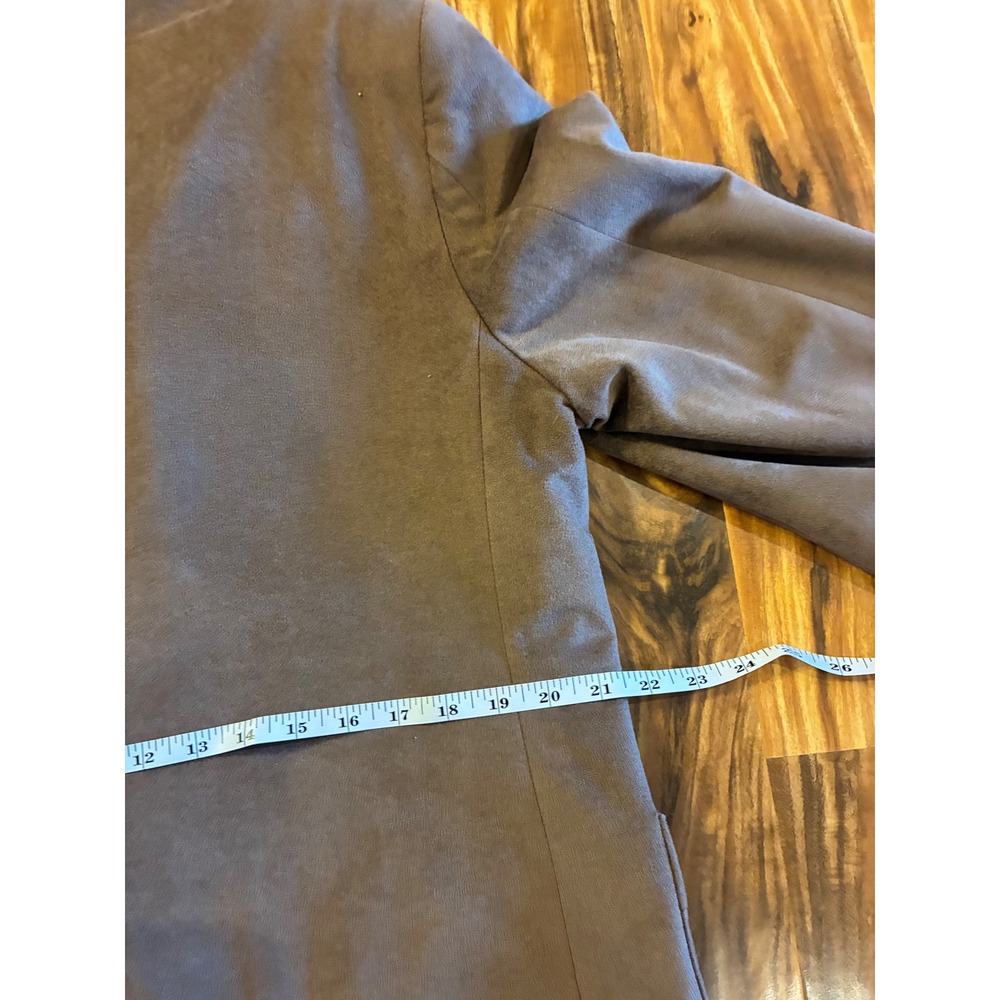 Farah Vintage Mens Brown Faux Suede Two Button Blazer Sport Coat 44R Academic - Picture 5 of 7